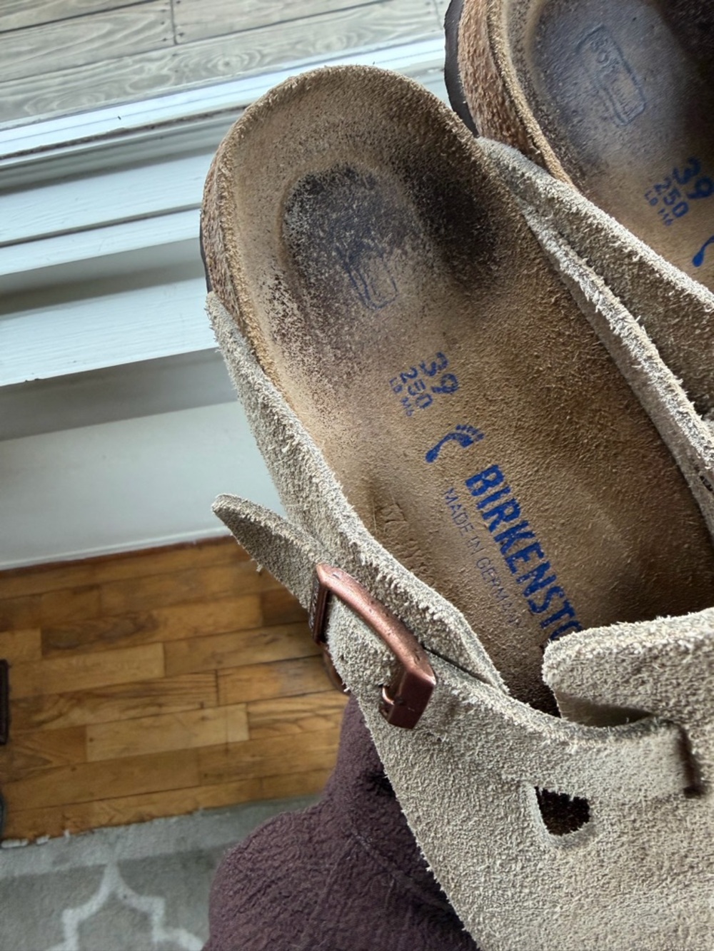 Birkenstock Taupe Boston Clogs - Picture 4 of 7
